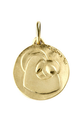 Medaille de bapteme / pendentif Vierge à l'enfant moderne Medaille de bapteme / pendentif Vierge à l'enfant moderne