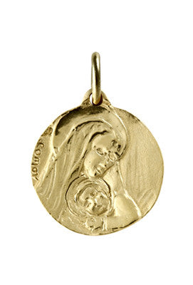 Medaille de bapteme / pendentif Vierge à l'enfant Medaille de bapteme / pendentif Vierge à l'enfant