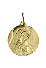 Medaille de bapteme / pendentif Vierge à l'enfant
