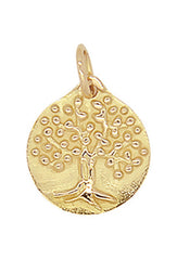 Medaille de bapteme / pendentif Arbre de Vie 15mm