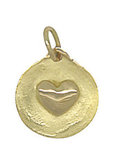 Medaille de bapteme / pendentif Coeur 15mm