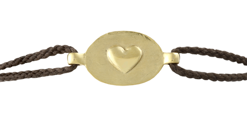 Bracelet cordon Coeur   pour médaille 