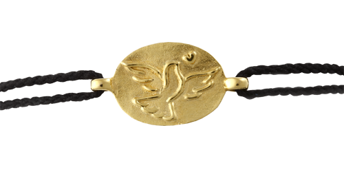 Bracelet cordon Colombe Maman   pour médaille 