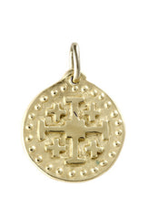Medaille de bapteme / pendentif Croix de Jérusalem