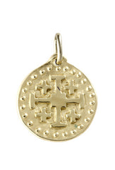 Medaille de bapteme / pendentif Croix de Jérusalem