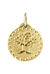 Medaille de bapteme / pendentif Arbre de Vie Perlé