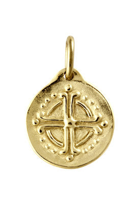 Medaille de bapteme / pendentif Croix Perlée