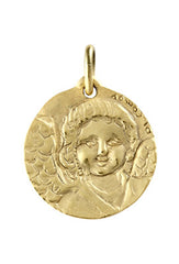 Medaille de bapteme / pendentif Ange au Sourire