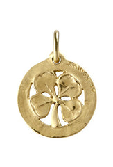 Medaille de bapteme / pendentif Trèfle Découpé