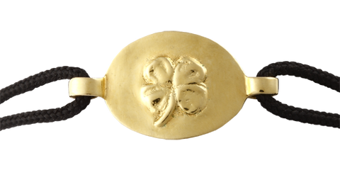   Bracelet cordon Trèfle Maman Or 